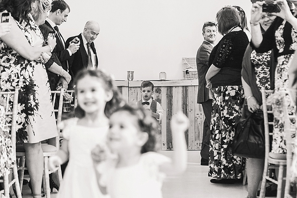 orange floral crown, brinkburn priory wedding