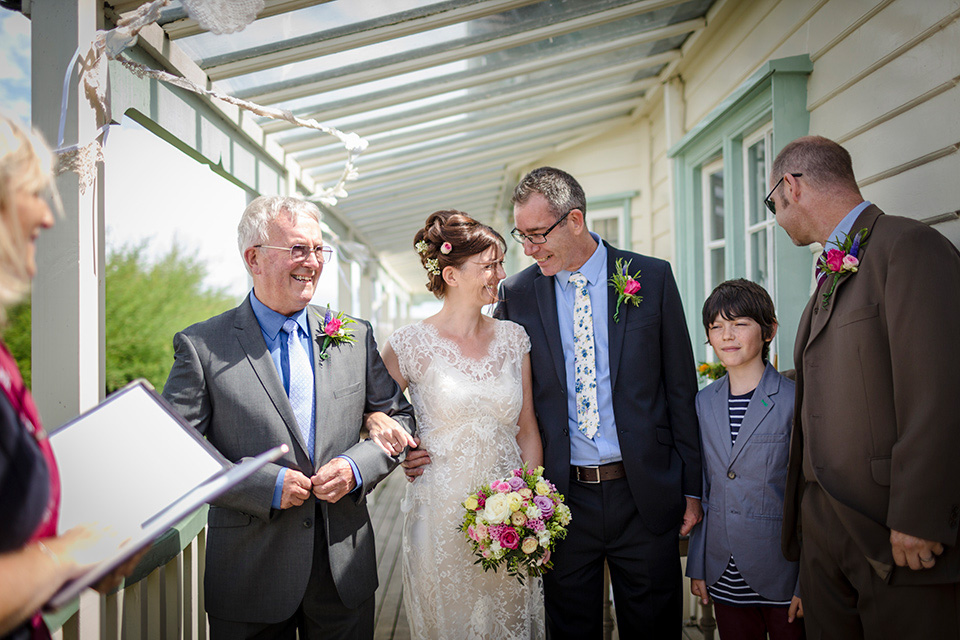 edwardian style wedding dress, sally lacock, whitstable wedding, catherine hill photography