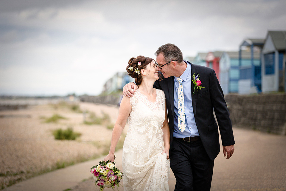 edwardian style wedding dress, sally lacock, whitstable wedding, catherine hill photography