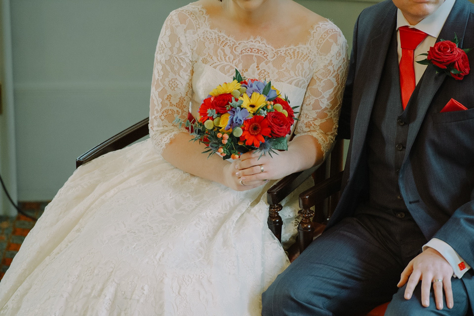 fur coat no knickers, london wedding, 1950s vintage wedding dress, eliza claire photography