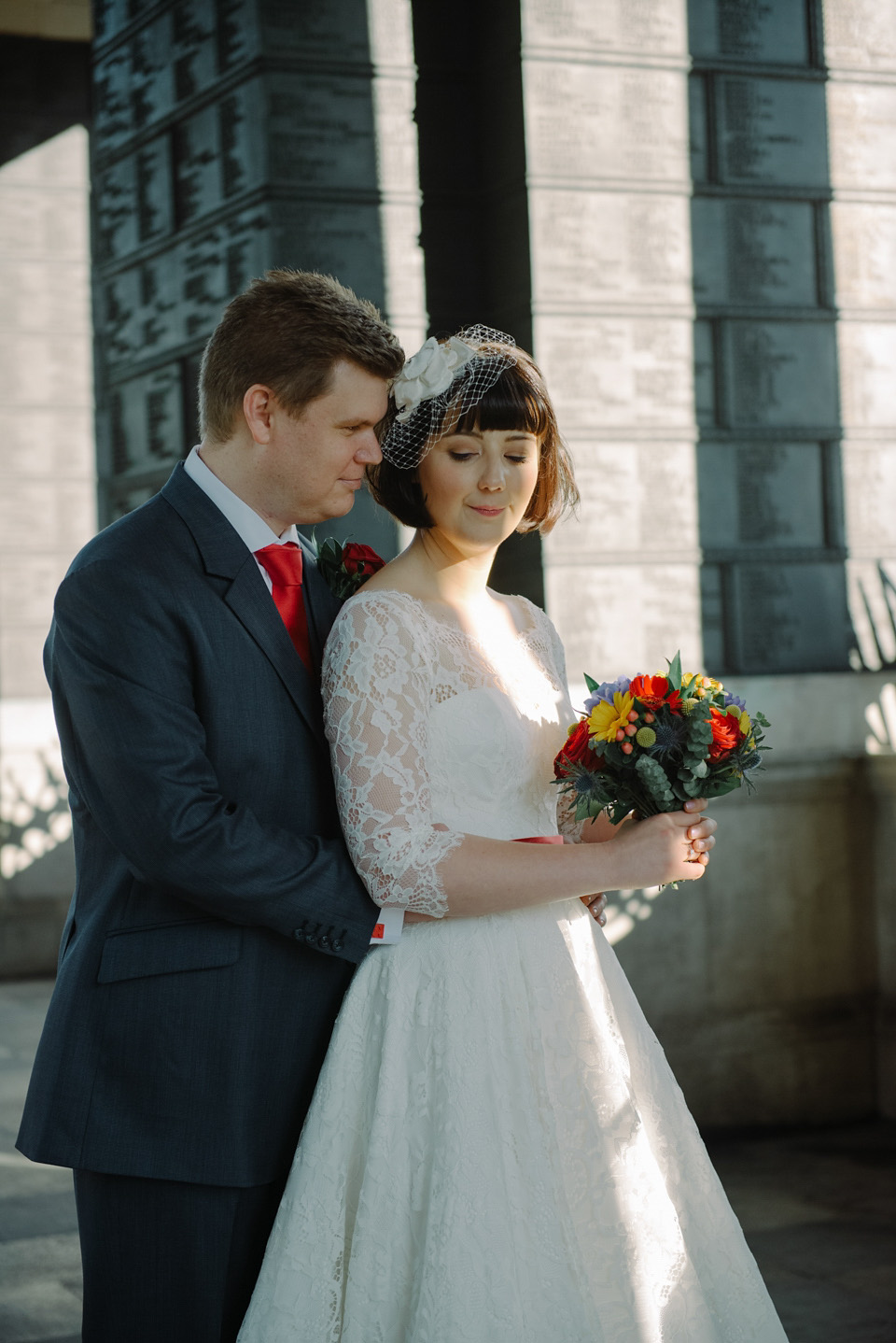 fur coat no knickers, london wedding, 1950s vintage wedding dress, eliza claire photography