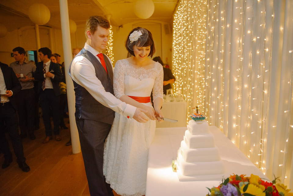 fur coat no knickers, london wedding, 1950s vintage wedding dress, eliza claire photography