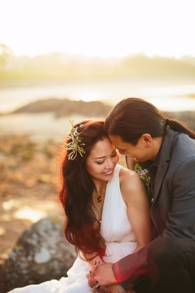 A Laid Back and Eclectic Twenty Year Vow Renewal in Shades of Gold and Green
