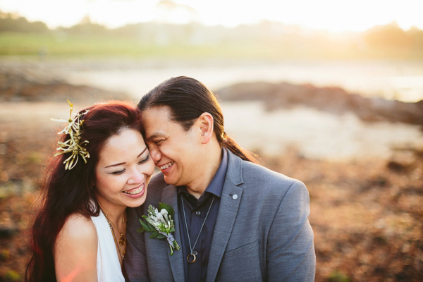 A Laid Back and Eclectic Twenty Year Vow Renewal in Shades of Gold and Green