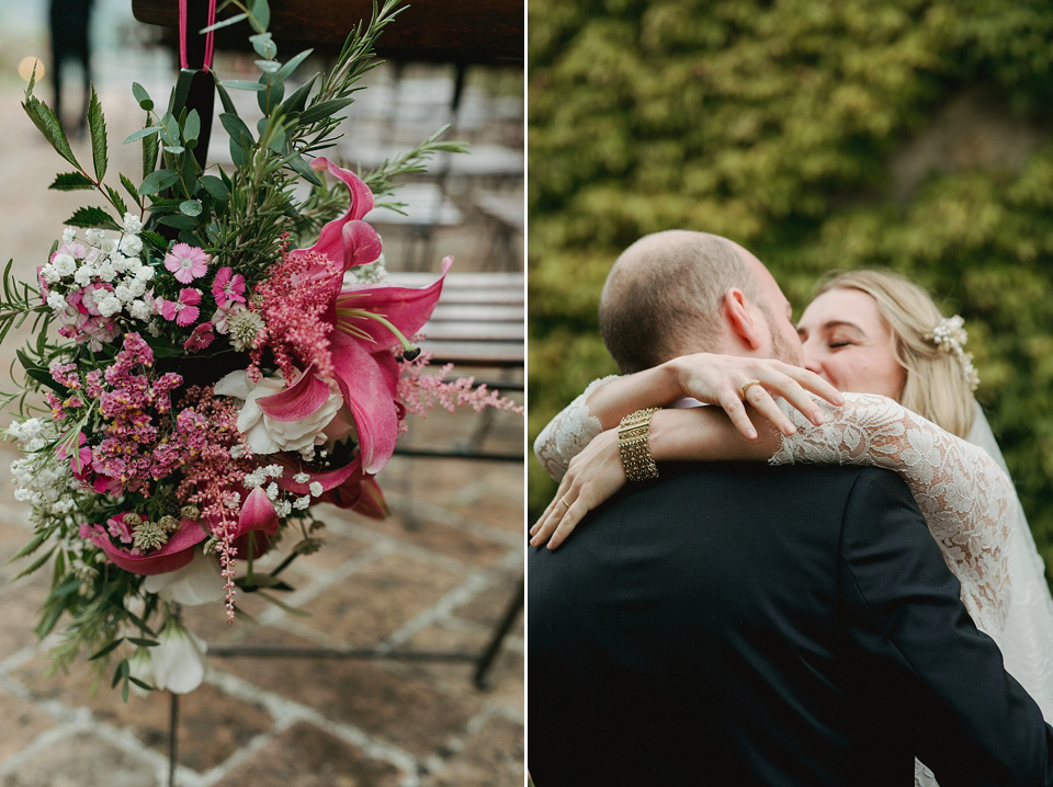 Cinzia Bruschini photography, italian weddings, weddings in italy, temperley london wedding dress, wax flower headpiece