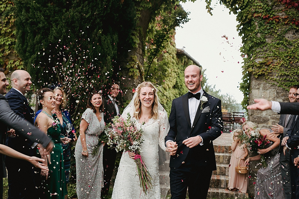 Cinzia Bruschini photography, italian weddings, weddings in italy, temperley london wedding dress, wax flower headpiece