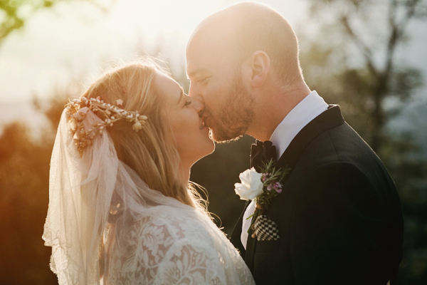 A Relaxed and Rustic Italian Wedding with a Temperley London Dress and Wax Flower Headpiece