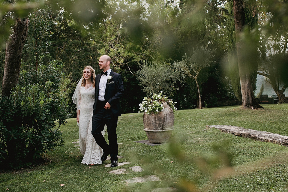 Cinzia Bruschini photography, italian weddings, weddings in italy, temperley london wedding dress, wax flower headpiece