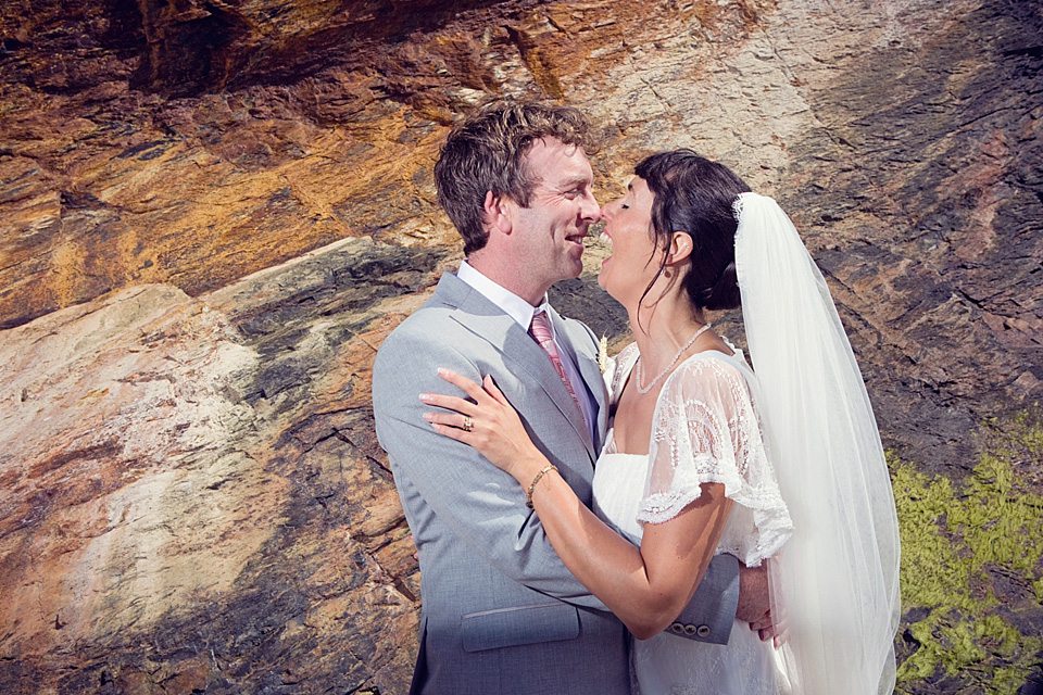 seaside wedding, anoushka g wedding dress, pastel wedding