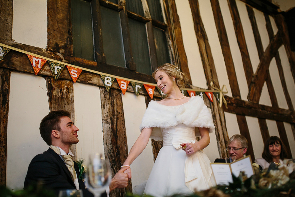 A bride wearing Alan Hannah for her Glouceste Cathedral winter wedding. Photography by Ruth Atkinson. alan hannah wedding dress, gloucester cathedral wedding, ruth atkinson photogarphy, winter wedding