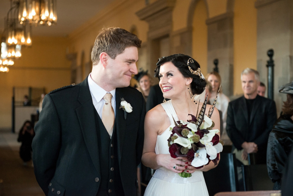 Marcel Waves and Amanda Wakeley Elegance for a Glamorous Gold and Black Winter Wedding