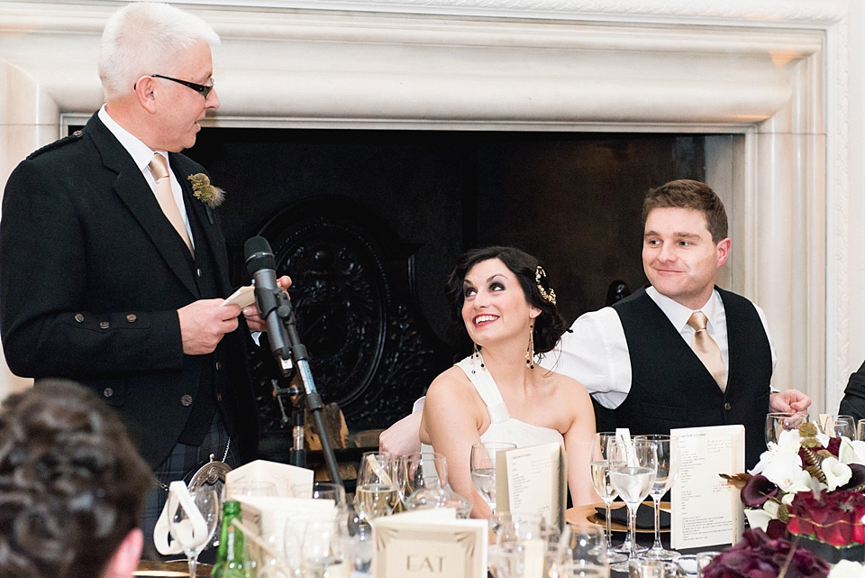 amanda wakeley, Hopetoun House near Edinburgh, nikki leadbetter photography, black and gold wedding