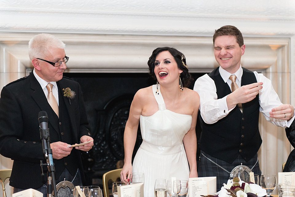 amanda wakeley, Hopetoun House near Edinburgh, nikki leadbetter photography, black and gold wedding