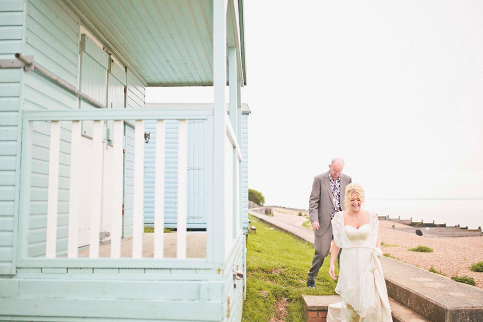 catherine deane wedding dress, whitstable wedding, beach wedding, diy wedding, sarah jane ethan