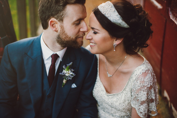 A Phase Eight Cape Wedding Dress for a Sweet Scottish Handfasting Wedding
