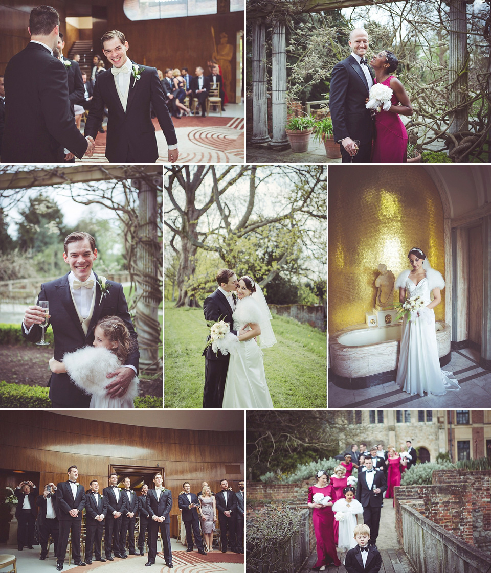 black tie wedding, fetcham park