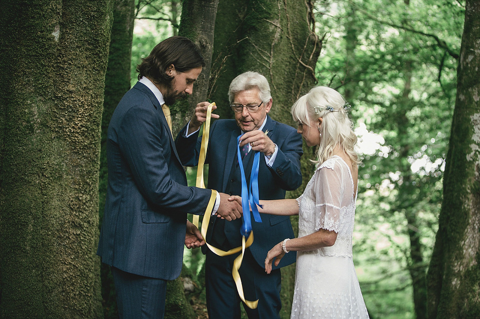 edwardian wedding dress, jane bourvis, handfasting, woodland weddings, kat hill photography