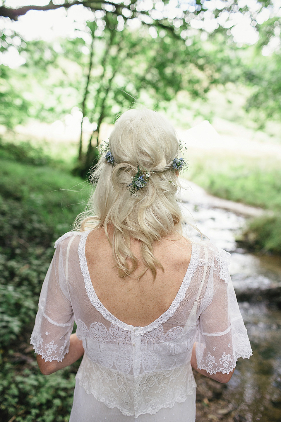 edwardian wedding dress, jane bourvis, handfasting, woodland weddings, kat hill photography