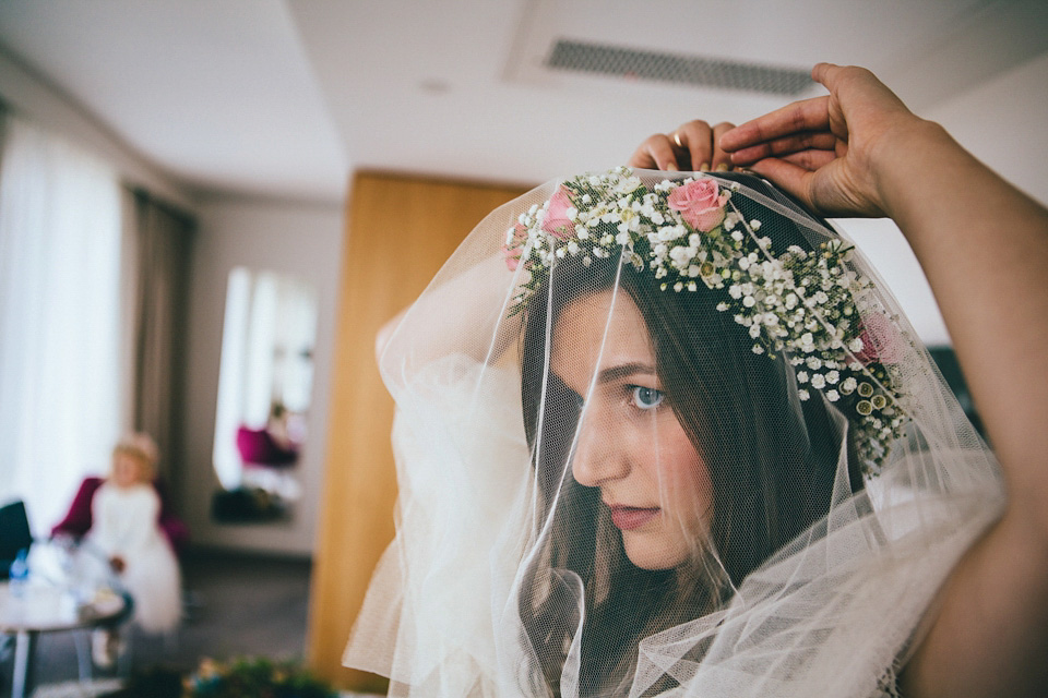 edwardian inspired wedding dress, kate beaumont, leeds city centre wedding