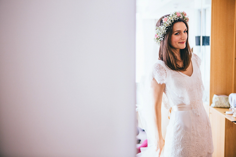 edwardian inspired wedding dress, kate beaumont, leeds city centre wedding