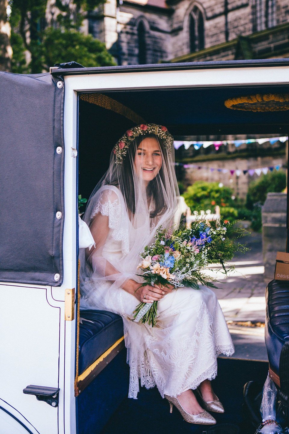 edwardian inspired wedding dress, kate beaumont, leeds city centre wedding