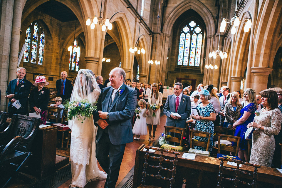 edwardian inspired wedding dress, kate beaumont, leeds city centre wedding