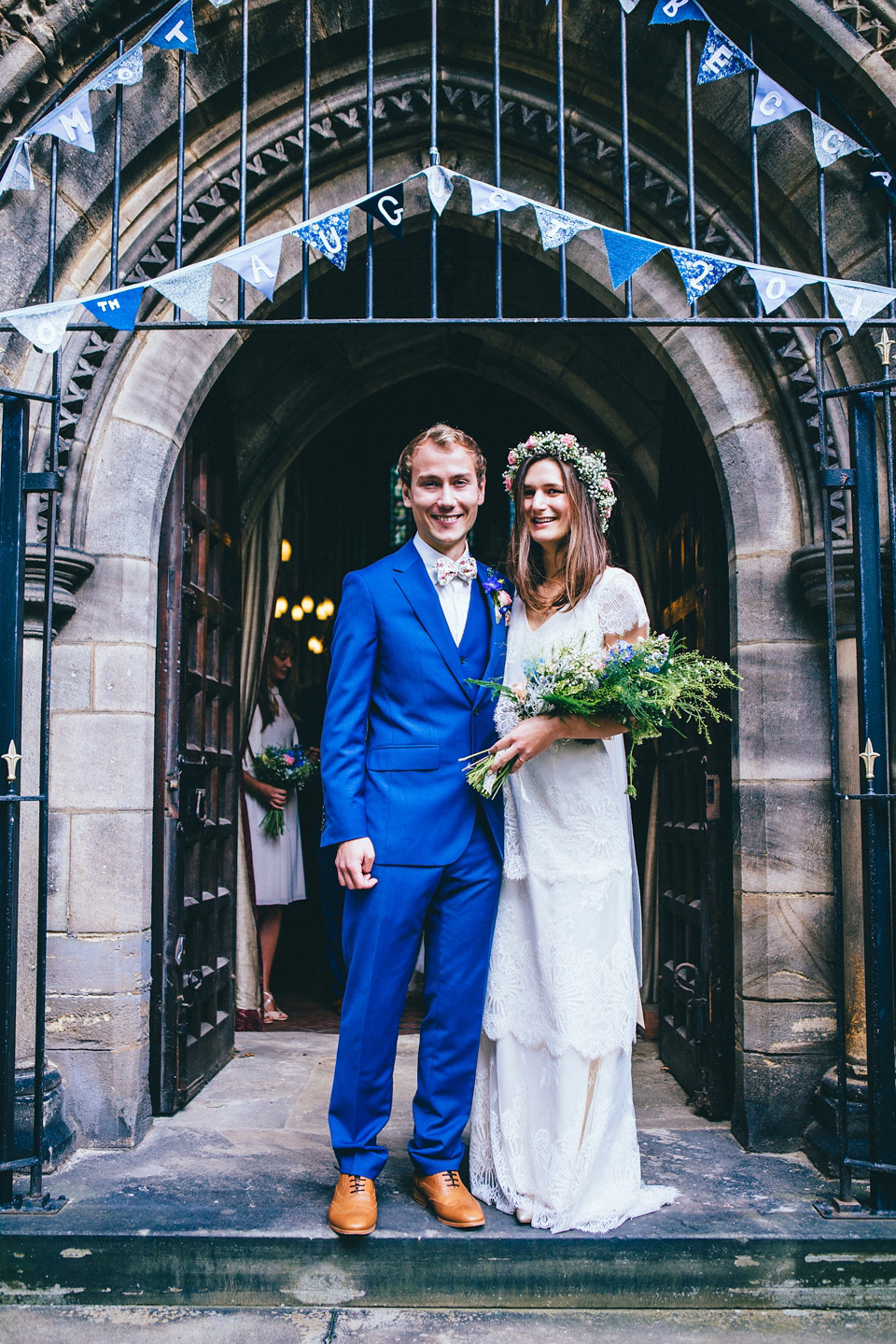 edwardian inspired wedding dress, kate beaumont, leeds city centre wedding