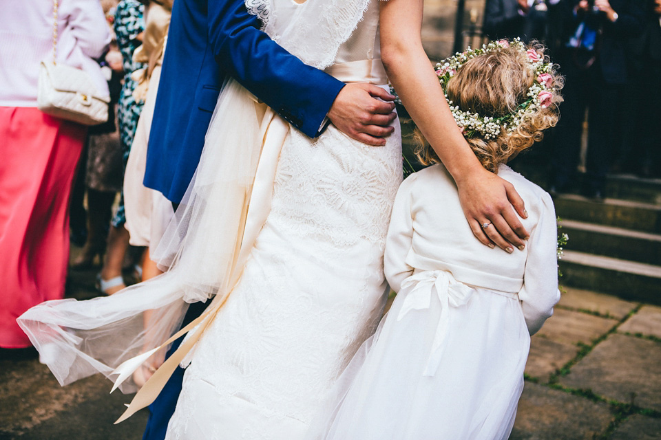 edwardian inspired wedding dress, kate beaumont, leeds city centre wedding