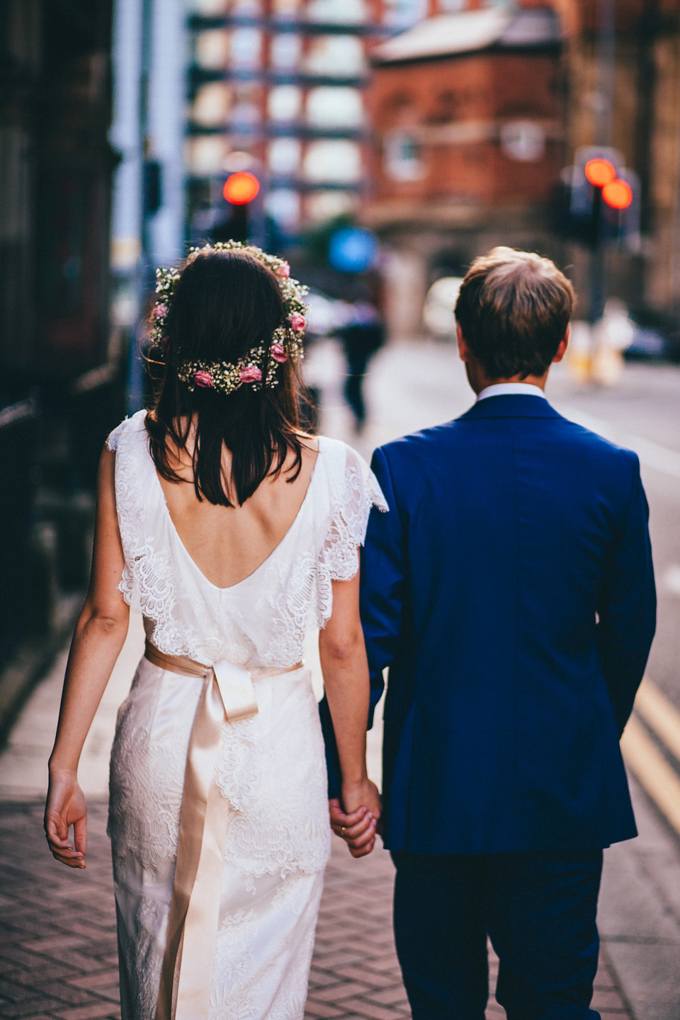 edwardian inspired wedding dress, kate beaumont, leeds city centre wedding