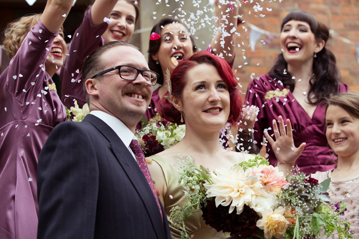 gold wedding dress, kate beaumont wedding dress, walcott hall, milly colley photography