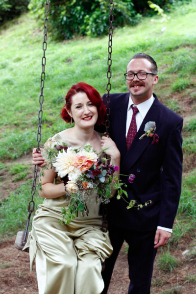 A Gold Wedding Dress for a Glamorous, Vintage Inspired Walcot Hall Celebration