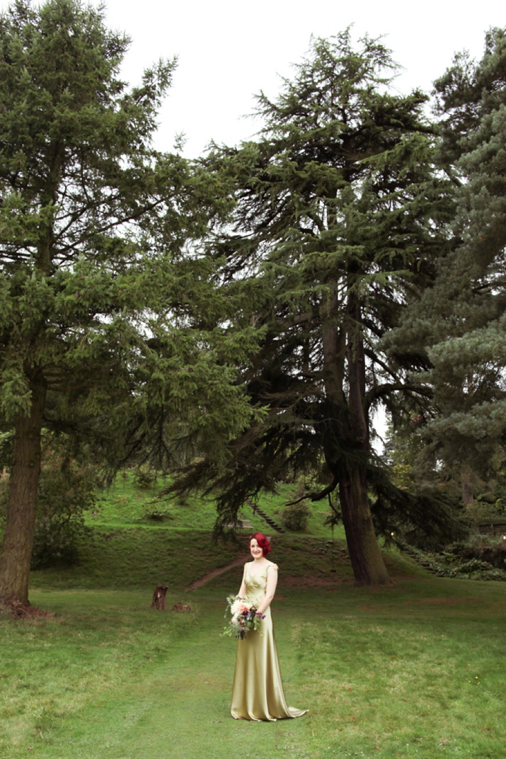 gold wedding dress, kate beaumont wedding dress, walcott hall, milly colley photography