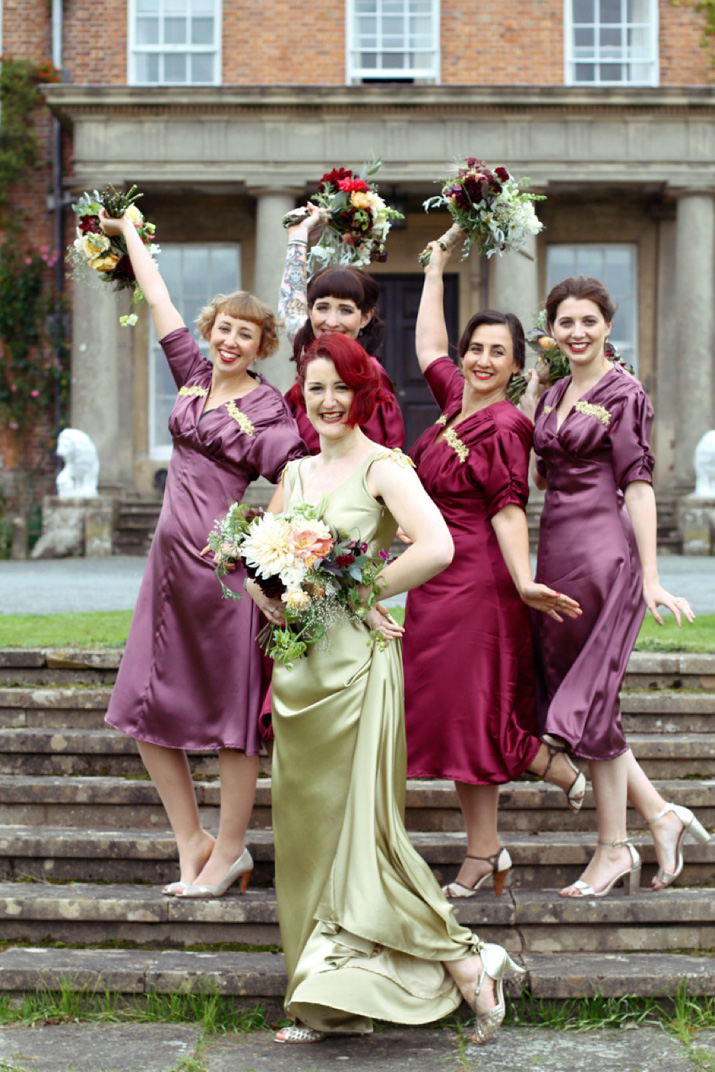 gold wedding dress, kate beaumont wedding dress, walcott hall, milly colley photography