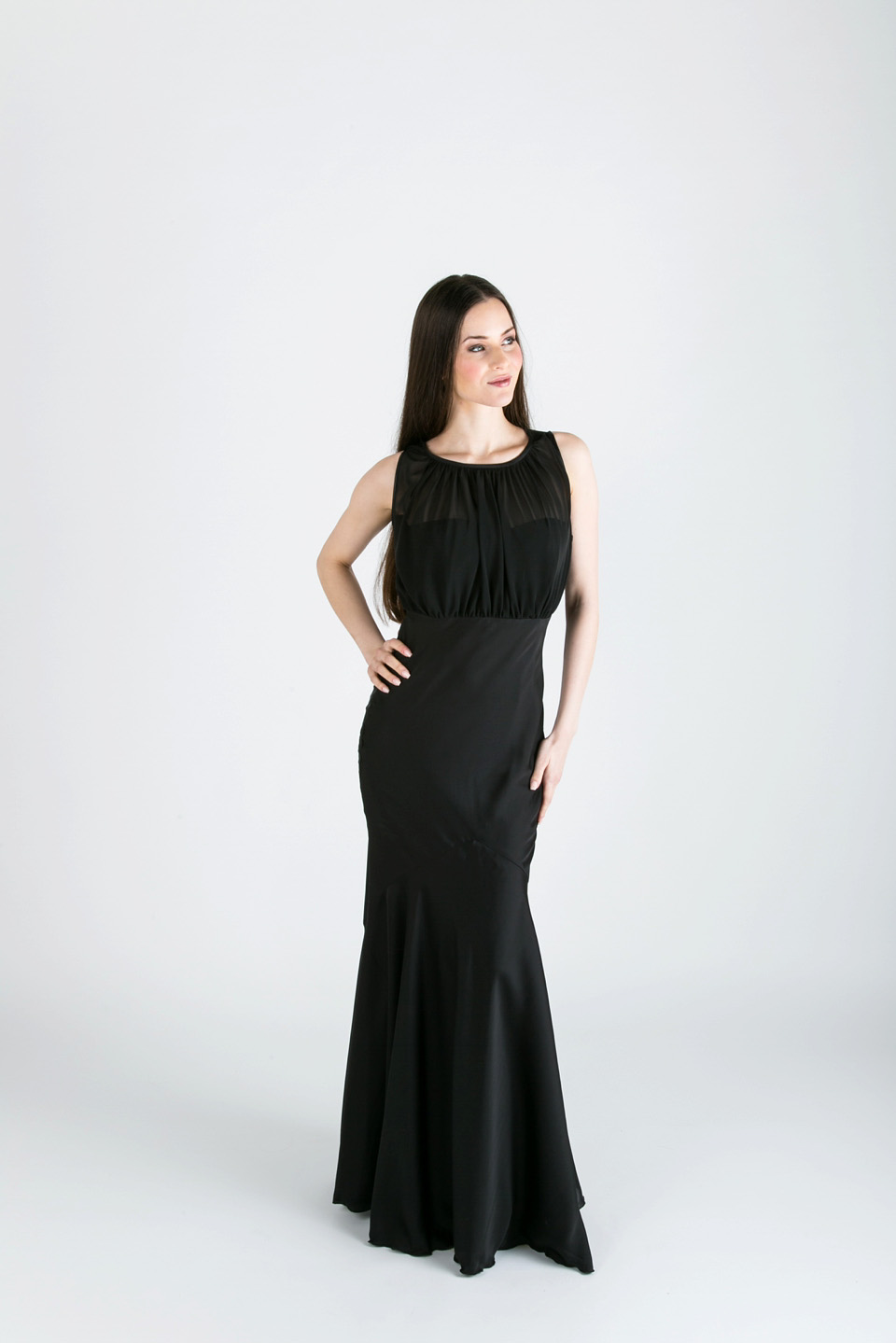 maids to measure, black bridesmaids dresses