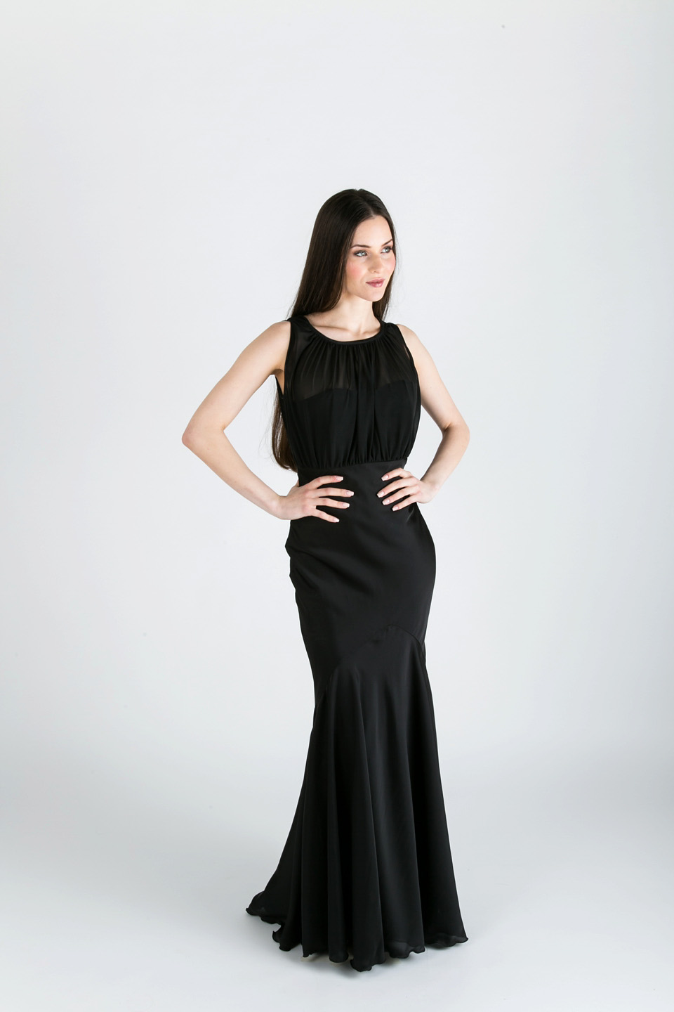 maids to measure, black bridesmaids dresses