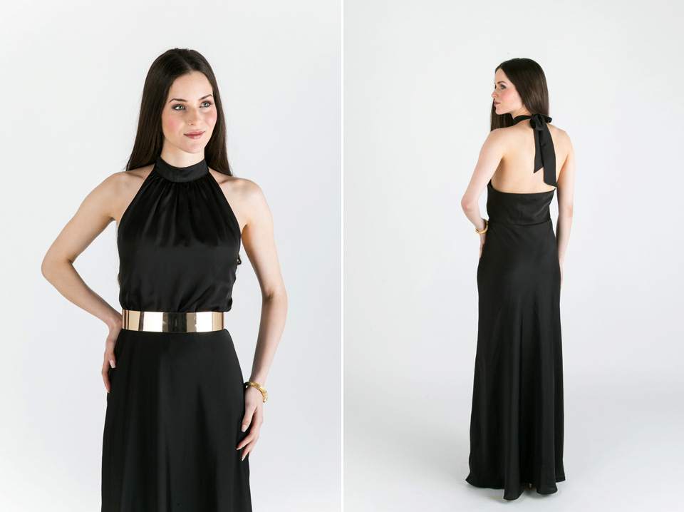 maids to measure, black bridesmaids dresses