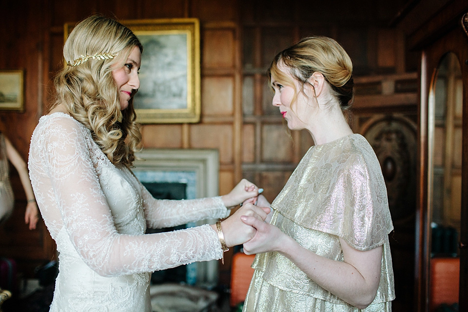 joanna brown photography, elmore court, gloucester weddings, david fielden wedding dress, gold weddings, winter weddings