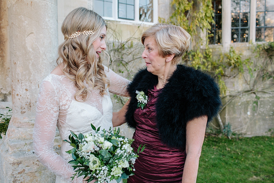 joanna brown photography, elmore court, gloucester weddings, david fielden wedding dress, gold weddings, winter weddings