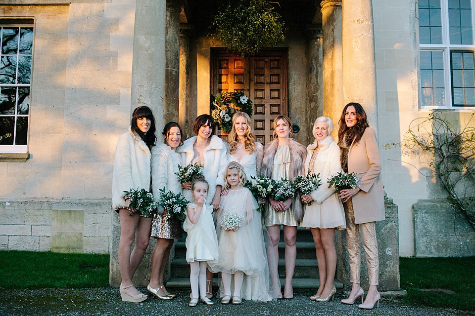 joanna brown photography, elmore court, gloucester weddings, david fielden wedding dress, gold weddings, winter weddings