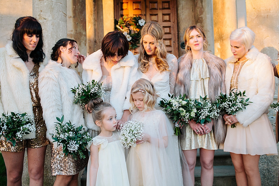 joanna brown photography, elmore court, gloucester weddings, david fielden wedding dress, gold weddings, winter weddings