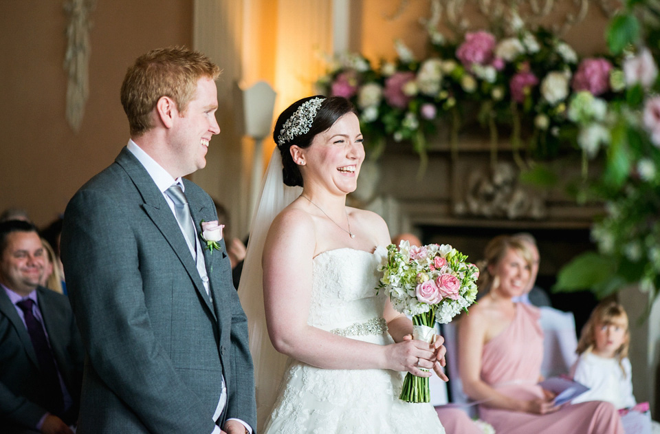 pink wedding, dessy bridesmaids, ragley hall weddings, pronovias