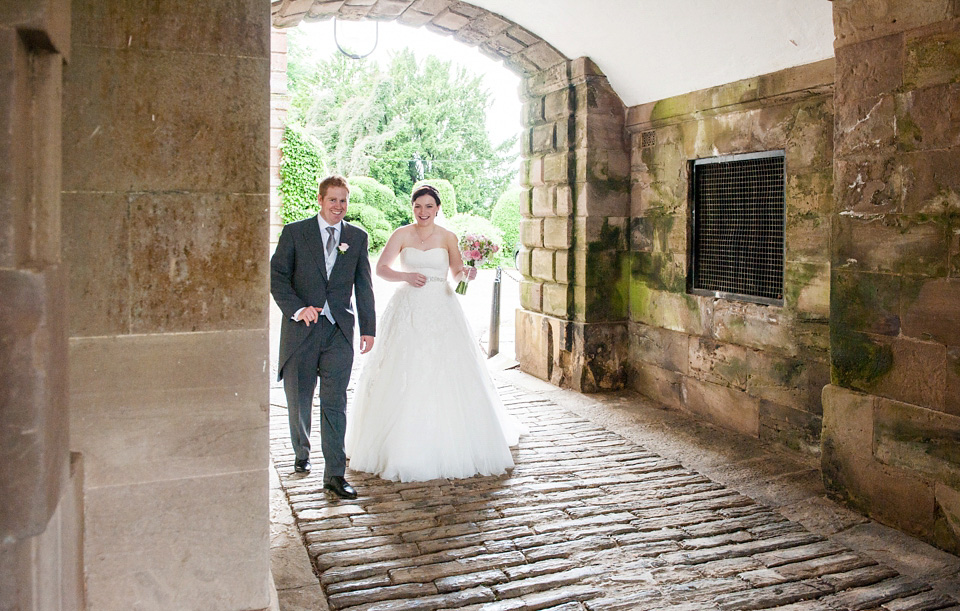 pink wedding, dessy bridesmaids, ragley hall weddings, pronovias