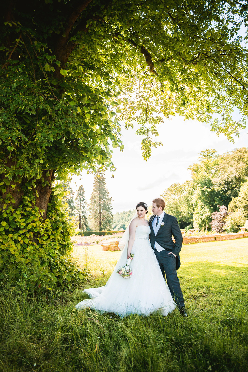 pink wedding, dessy bridesmaids, ragley hall weddings, pronovias