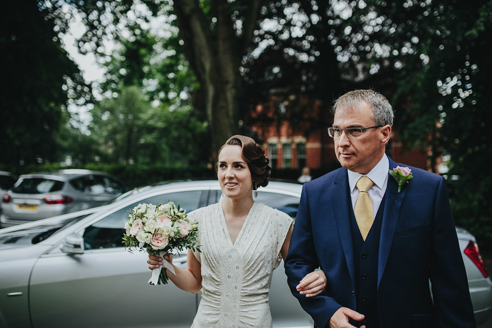 haydn ryding manchester wedding photographer, 1930's vintage wedding dress