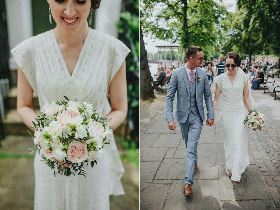 haydn ryding manchester wedding photographer, 1930's vintage wedding dress