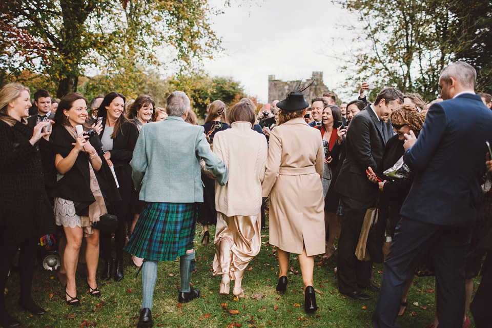 autumn wedding, scottish wedding, richard nicoll, pyrus flowers, outdoor weddings