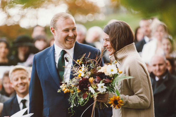 A Richard Nicoll Dress and Cashmere Jumper for an Autumn Wedding in Scotland