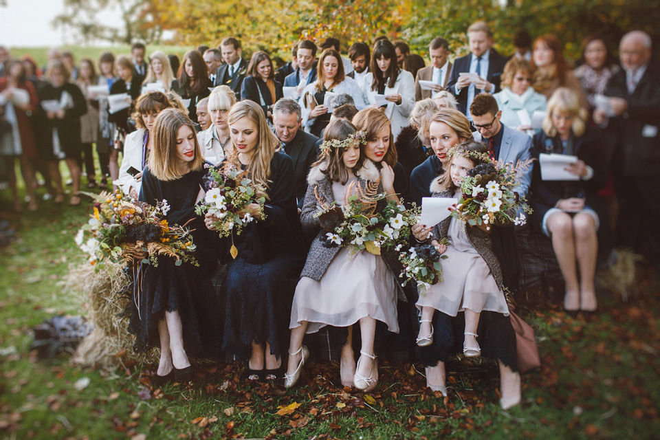 autumn wedding, scottish wedding, richard nicoll, pyrus flowers, outdoor weddings