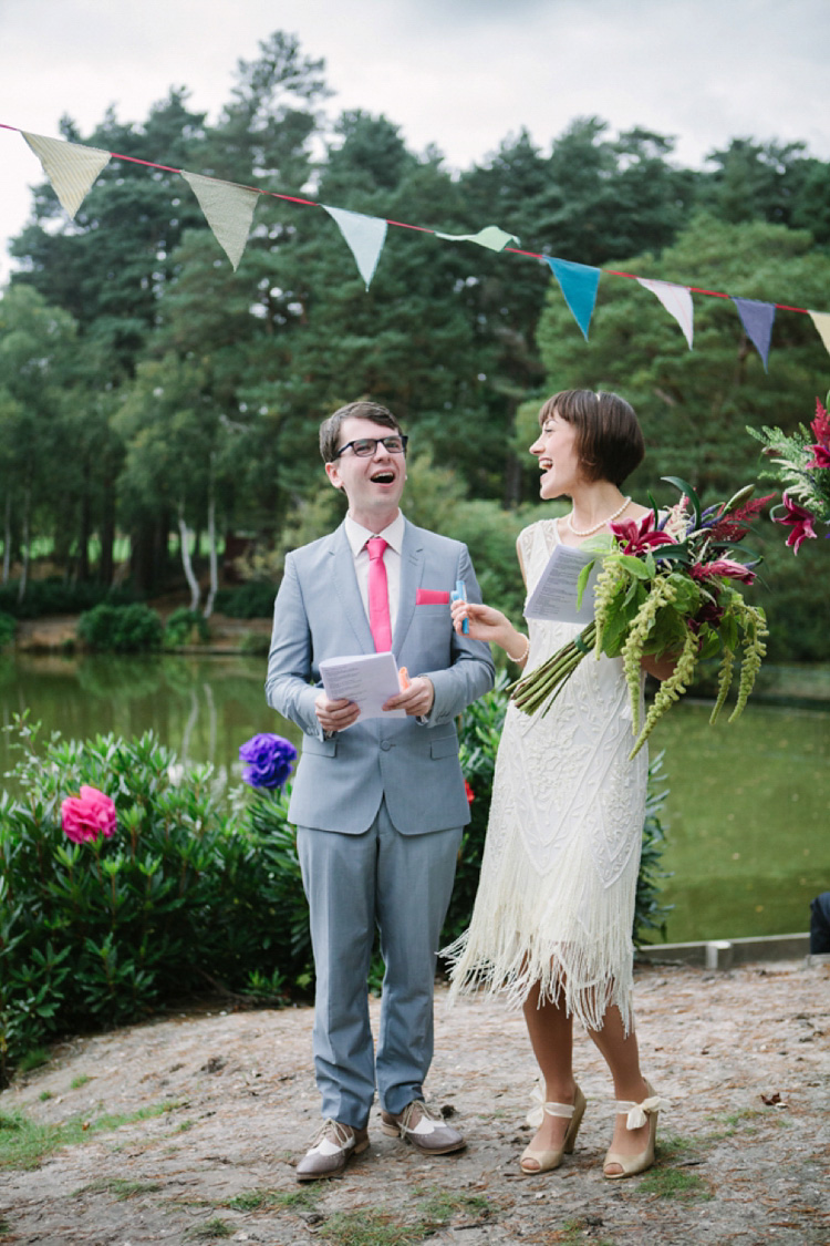 1920s wedding dress, joanna brown photography, lakeside wedding, outdoor weddings, quirky weddings, eccentric weddings