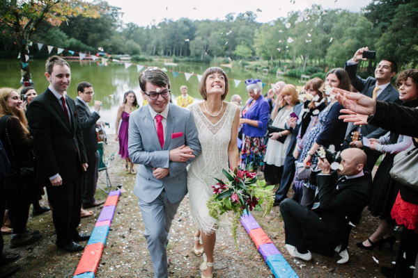 An 1920’s Flapper Dress for a Colourful and Eccentric Lakeside Wedding